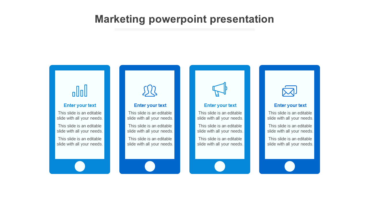 Free - Our Predesigned Marketing PowerPoint Presentation Slide